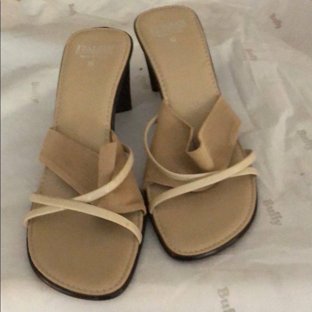 Cream sandals